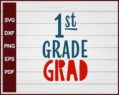 1st Grade Grad School svg Cut File For Cricut Silhouette eps png dxf Printable Files

• INSTANT Digital DOWNLOAD includes: 1 Zip and the following file formats: SVG DXF PNG EPS PDF

• Artwork files are perfect for printing, resizing, coloring and modifying with the appropriate software. Teacher Photoshoot, Student Photography, Photoshoot Graduation, Graduating Teacher, School's Out For Summer