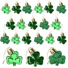 PRICES MAY VARY. Package Includes: You will get 36pcs St. Patrick's Day green clover baubles with 3 different styles(dark green,light green,glittery green).Each trefoil pendant decoration is 1.18 x 1.57 inch.These perfect size good luck clover hanging baubles will meet your needs for your Irish festival decoration. Premium Material: These Irish lucky day hanging ornaments are made of premium plastic with bright color, durable and lightweight.These green clover baubles won't fade and can provide Ireland Party, Valentines Day Table, Hanging Baubles, Good Luck Clover, Irish Festival, Valentine Tree, St Patrick's Day Decorations, Clover Green, Green Glitter