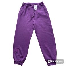 Re_styld Purple Women’s Sports Wear High Waisted With Pockets Joggers With Drawstring Sweatpants Cuffed Oversized Joggers Purple Sweatpants Set, Cheap Purple Bottoms With Elastic Waistband, Purple Champion Sweatpants, Oversized Joggers, Cargo Work Pants, Women Sportswear, Drawstring Sweatpants, Sports Wear, Scrub Pants