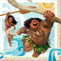 Disney Moana Napkin (L) 16ct - Toy World Inc Moana Hd, Moana Party Food, Movie Theme Decorations, Ancient Greece For Kids, Disney Moana Birthday Party, Moana Party Ideas, Happy Birthday Poster, Moana Movie, Luau Decorations