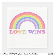 the love wins rainbow sticker is shown