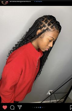 Goddess knotless braids Medium Boho Knotless Braids Mid Back, Braided Hairstyles Jumbo, Goddess Knotless Box Braids, Ginger Knotless Braids, Ginger Knotless, Goddess Knotless Braids, Mode Coachella, Goddess Knotless, Mohawk Braids