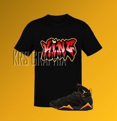 This t-shirt inspired by the Jordan 7s Retro 'Citrus' colorway is everything you've dreamed of and more. It feels soft and lightweight, with the right amount of stretch. It's comfortable and flattering for both men and women. This Jordan inspired design is perfect for sneakerheads everywhere!  * 100% combed and ring-spun cotton (Heather colors contain polyester) * Ash color is 99% combed and ring-spun cotton, 1% polyester * Heather colors are 52% combed and ring-spun cotton, 48% polyester * Athl Sporty Streetwear Shirt With Sublimation Print, Orange Graphic T-shirt For Streetwear, Orange Graphic Design T-shirt For Streetwear, Orange Crew Neck Shirt For Streetwear, Orange Sublimation Print T-shirt For Streetwear, Orange Streetwear T-shirt With Sublimation Print, Orange Graphic Tee For Streetwear, Orange Graphic Print Shirt For Streetwear, Jordan 7s