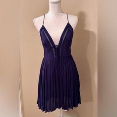 Deep Indigo Colored Xs Slip Dress By Free People New Without Tags Purple Sundress For Date Night, Purple Flowy Dress For Date Night, Flowy Purple Dress For Date Night, Purple Lined Mini Dress For Night Out, Purple Lined Dress For Date Night, Flowy Purple Mini Dress For Vacation, Purple Lined Beach Dress, Purple Flowy Mini Dress For Vacation, Purple Mini Dress For The Beach