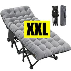 an image of a bed with the xxl logo on it and other items surrounding it