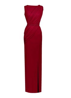 Elegant Dresses Classy Chic Evening, Elegant Red Draped Maxi Dress, Elegant Dresses Classy Chic, Wedding Guest Dress Short, Scarlet Woman, Bridesmaid Red, Boat Neckline Dress, Party Dress Birthday, Elizabeth Scott