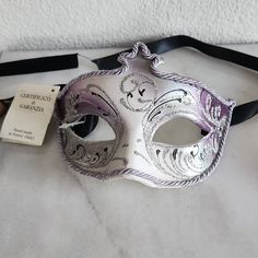 Purchased In Venice, Italy In 2006. Has Only Been Used As Decoration Since. Original Certificate Of Authenticity Tag Is Still Attached. Hand-Made, Hand-Painted Venetian Eye Mask In Silver And Light Purple Tones. Collectible Venetian Mask Light Enough To Be Worn To Any Masquerade Party. Please See All Photos. Louis Vuitton Earrings, Team Bracelets, Versace Earrings, Mask Light, Purple Watch, Fedora Hat Women, Venetian Mask, Purple Tones, Red Chiffon