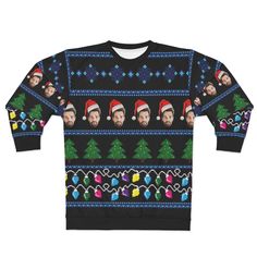 Ugly Christmas Sweater, Custom Faces Sweatshirt, Funny Selfie Boyfrien – Starcove Fashion