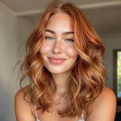 Copper And Money Piece Hair, Hair Color Ideas For Round Faces, Fun Copper Hair, Red Blonde Money Piece, Honey Copper Hair Short, Honey Blonde Halo Top Half Ginger, Copper Hair Money Piece Bangs, Ginger Hair Blonde Money Piece Bangs, Hair Dye Trends 2024