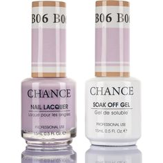 Chance Duo - Soak Off Gel Polish & Nail Lacquer 0.5 oz. Each / #B06 by Cre8tion Soak Off Gel, Nail Lacquer, Gel Nail, Gel Nail Polish, Gel Polish, Gel Nails, Nail Polish, Nails, Color