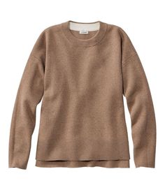 Women's Wicked Soft Cotton/Cashmere Crewneck Sweater | Sweaters at L.L.Bean Basics Wardrobe, Essential Crewneck, Fall Fashions, Camel Sweaters, Womens Cashmere, Classic Wardrobe, Kids Outerwear, Women's Sweaters, Style Cardigan