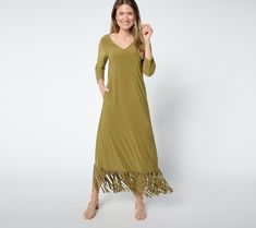 Western-inspired and ready for a night out, Renee's maxi dress is made for movement, with a playful fringed hem to make twirling mandatory. And when you've exhausted your best two-steppin' dance moves, Como Jersey makes taking a two-(or 10-)minute seated breather welcomingly comfortable. From Women with Control®. Spring Maxi Dress With Fringe, Spring Fringe Maxi Dress, Bohemian Midi Dress With Fringe For Spring, Spring Bohemian Midi Dress With Fringe, Bohemian Fringe Midi Dress For Spring, Spring Bohemian Fringe Midi Dress, Jersey Maxi Dress, Maxi Jersey Dress, Dance Moves