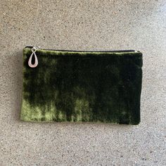 Beautiful solid colored silk velvet coin purses. Measures 4" x 5". Spot Clean / Dry Clean. Handmade in Portland, Oregon. Green Rectangular Coin Purse With Zipper, Rectangular Green Coin Purse With Zipper, Green Rectangular Wallet With Zipper Pouch, Velvet Purse, Burlap Bags, Canvas Storage, Cashmere Gloves, Velvet Bag, Earring Sale