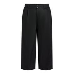 Roomy, relaxed and refined. These Wide Leg Pants from Terra & Sky are a comfortable pair for your day-to-night outfits. These pants feature an elasticized back waist for added comfort and pockets to stash your smaller items and keep them within reach. Pair these pants with a short-sleeve top or a chunky sweaterthe seasonless appeal is definitely a win. Only at Walmart. Size: 1X.  Color: Black.  Gender: female.  Age Group: adult. Plus Size Wide Leg Pants, Plus Size Wide Leg, Just My Size, Plus Size Pants, Slim Fit Pants, Chunky Sweater, Mid Rise Jeans, Pull On Pants, Night Outfits