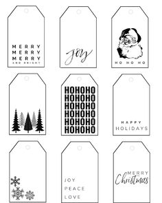 printable christmas gift tags for the holiday season