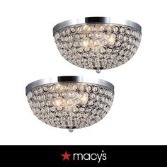 two lights that are next to each other on a white background with the words macy's above them