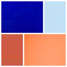 an orange and blue color scheme is shown in three different colors, each with the same hue