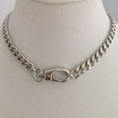 Chunky Silver Chain Necklace, Cuban Chain Necklace, Lock Necklace, Clasp Necklace, Neck Chain, Chunky Necklace, Silver Spring, Cuban Chain, Keep Jewelry