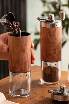 Steel portable coffee bean grinder machine Coffee Grinders, Coffee Grinder Machine, Coffee Grinder Design, Coffee Grinder Aesthetic, Coffee Mill Grinder, Coffee Machine Design, Hand Coffee Grinder, Grinding Coffee Beans, Best Coffee Grinder