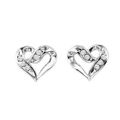 These elegant heart shaped diamond stud earrings are each accented with 3 round cut diamonds. FE1133-SSD Diamond Heart Jewelry, Heart Shaped Diamond Earrings, White Gold Diamond Earrings, Silver Diamond Earrings, Heart Shaped Earrings, Heart Shaped Diamond, Heart Studs, Heart Earrings Studs, Sterling Silver Heart