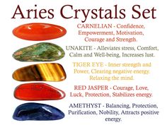 Aries Stones And Crystals, Aries Stones, Stones For Aries, Crystals For Aries, Aries Crystals, Healing Stones Meanings, Jasper And Amethyst, Crystals Carnelian