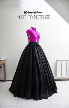 Black ball gown skirt made from taffeta fabric and detachable crinoline underskirt. I can make it all colors! What you have to send when you place an order: 1 Waist round measurement. Measure as you feel it most comfort for waistband. I will tailor it the number you send me. 2 Straight line from waist to floor (This is not skirt length) 3 Phone number for delivery 4 Color prefer NOTES: Crinoline is one size regular with elastic waistband. Real colors can't be 100% same as pics because of camera Long Taffeta Skirt, Prom Skirt, Black Ball Gown, Detachable Skirt, Taffeta Skirt, Ball Skirt, Gown Skirt, Hoop Skirt, Organza Skirt