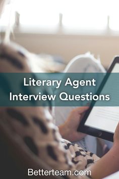 a person sitting on a couch holding a tablet with the text library agent interview questions