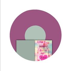 a purple and white circle with a book in it's center, next to the front cover