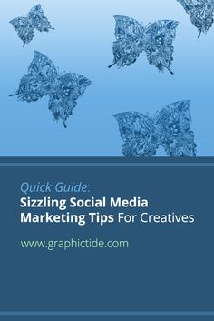 the cover of a guide to social media marketing tips for creatives, including butterflies