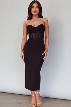 Shop the First Date Sweetheart Neckline Midi Dress Black | Selfie Leslie Fitted Midi Dress With Corset Back For Date Night, Party Midi Dress With Corset Back And Sweetheart Neckline, Fitted Midi Corset Dress With Lined Bodice, Fitted Black Midi Dress With Corset Back, Sweetheart Neckline Midi Dress With Corset Back For Prom, Fitted Midi Length Corset Dress For Prom, Fitted Midi Corset Dress For Prom, Fitted Midi-length Corset Dress For Prom, Midi Dress With Boned Bodice For Night Out