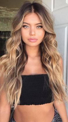 Blonde Or Dark Hair, Low Maintenance Blonde Hair With Dark Roots, Toasted Blonde Balayage, Straight Pageant Hairstyles, Blonde Balayage With Brown Hair, Blonde Contouring Hair, Brown To Golden Blonde Balayage, Bronde Balayage Curly Hair, Golden Blonde Hair With Dark Roots