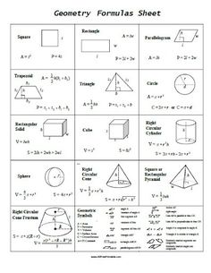 the worksheet is shown with different shapes