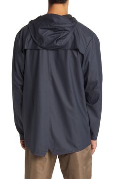 A minimalist raincoat with a matte waterproof finish is lightweight, durable and packable so you can be ready for whatever Mother Nature throws your way. 31" length (size Medium) Front snap closure Stand collar; drawstring hood Waterproof 100% polyester with polyurethane coating Machine wash, line dry Imported Gender Inclusive, Waterproof Rain Jacket, Mother Nature, Stand Collar, Snap Closure, Rain Jacket, Nordstrom, Size Medium, Navy