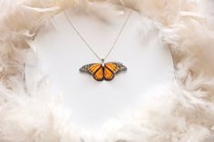 Perfect Valentine's Day gift for anyone who love Butterflies 🌸  Butterfly Wingspan (Width) is about 5.1 cm / 2" 🌸  Very lightweight, giant and gentle in the same time, all attention on you! 🌸  Boho chic style 🌸  Great gift for Butterfly lovers! 🌸  Ready to Ship! The price is only for the pendant (chain is included as a gift, - the chain is Rhodium plated of high quality, length 17.7" / 45 cm)  Feel free to write me if you have any questions or wishes! 😊 The main idea of the earrings is uni Cute Pendant Necklace, Love Butterflies, Butterfly Wing Earrings, Butterfly Hair Clip, Butterfly Pendant Necklace, Main Idea, Boho Chic Style, Personalized Pendant, Butterfly Hair