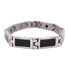 Stainless Steel Black Enamel Magnetic Bracelet / MBS0035-stainless steel mens jewelry- jewelry stainless steel- stainless steel jewelry made in china- wholesale stainless steel jewelry- does stainless steel jewelry tarnish Jewelry Website, Improve Circulation, Magnetic Bracelet, Blood Flow, Steel Jewelry, Stainless Steel Jewelry, Black Enamel, Wholesale Jewelry, Stylish Accessories