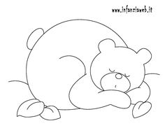 a drawing of a teddy bear sleeping on the ground