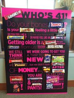 Candy Bar Poems, Candy Bar Cards, 60th Birthday Poster, Candy Bar Posters, Candy Bar Birthday, Candy Poster