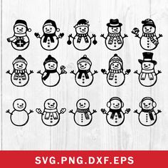 snowman svg files for eps and png