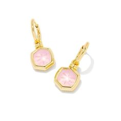 14k Gold Plated "Davie" Intaglio Huggie Earrings in Pink Opalite Dragonfly Pink Opal Earrings, Glass Dragonfly, Gold Huggie Earrings, Huggie Earrings Gold, Cobalt Blue Earrings, Gold Statement Ring, Ear Stack, Kendra Scott Earrings, Statement Drop Earrings