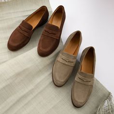 Siena Loafers - Suede - Women's Classic Beige Slip-ons For Fall, Fall Workwear Suede Slip-ons, Beige Suede Summer Loafers, Summer Beige Suede Loafers, Beige Suede Loafers For Summer, Classic Summer Workwear Moccasins, Spring Suede Moccasins For Work, Spring Workwear Suede Moccasins, Suede Flat Heel Loafers For Everyday