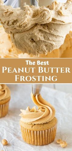 the best peanut butter frosting for cupcakes and muffins is so easy to make