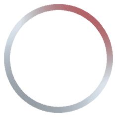 an image of a white circle with red and grey circles on it's side