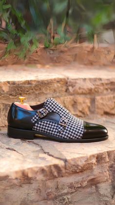 Damen Ave. Men's Double Monks No.1491 | Robert August Hand Painted Leather, Footwear Collection, Black Box, Stylish Shoes, Step Up, Boots Men, Classic Design, Timeless Elegance, Timeless Fashion