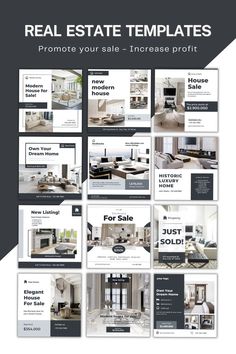 Are you tired of trying to create real estate graphics? You have a MILLION other things to do, right?
This Real Estate Templates is perfect to give you stunning and cohesive branding to not only increase engagement but increase your following! Modern Social Media Design, Real Estate Posts, Word Template Design, Instagram Feed Planner, Marketing Real Estate, Realtor Branding