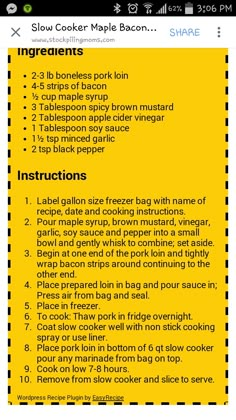 the instructions for cooking in an oven on a yellow and black background with white text