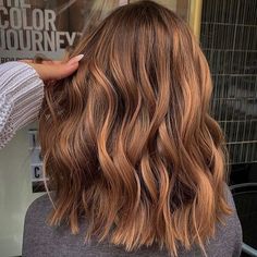 Dreamy Hair, Boho Makeup, Ginger Hair Color, Lob Hairstyle, Lob Haircut, Hair Done, Brown Hair Balayage