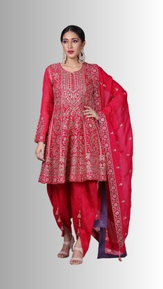 Party Wear Suits, Pink Cape, Sharara Suit, Purple Pants, Anarkali Suits, Perfect Wedding