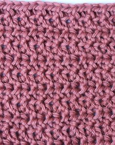 the crochet pattern is shown in pink