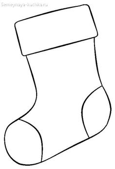 a christmas stocking with the word merry written in black and white on it's side