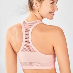 Fabletics Size Small Light Pink Sports Bra. New With Tags! Removable Cups, Seamless Free Yourself In Our Second-Skin Seamless Fabric Styles Made With Our Lightest Compression! Designed To Be Flexible, Breathable And Lightweight, This Lounge-Worthy Material Takes You From Studio Sessions To Sunday Strolls. 92% Nylon/8% Elastane Fabric Styles, Be Flexible, Free Yourself, Sports Bra Top, High Impact Sports Bra, Strappy Sports Bras, Seamless Sports Bra, Workout Tank Top, Athlete Workout